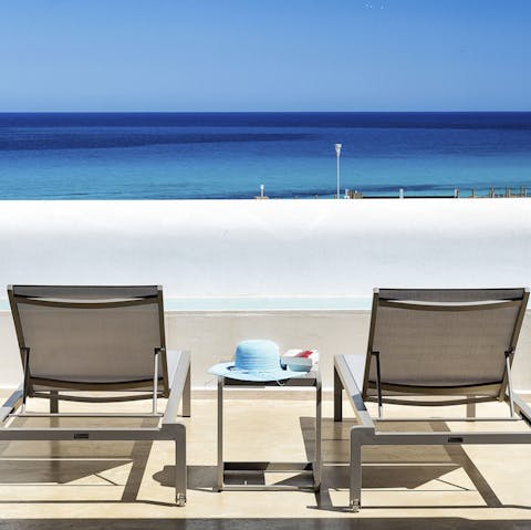 Watch the sun rise from the tranquility of the balcony - with views stretching for miles
