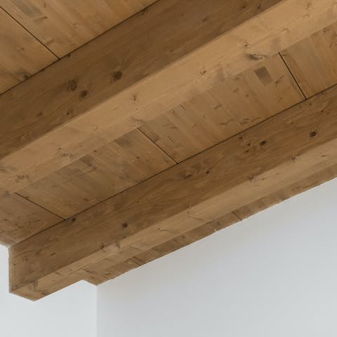Exposed wooden ceilings