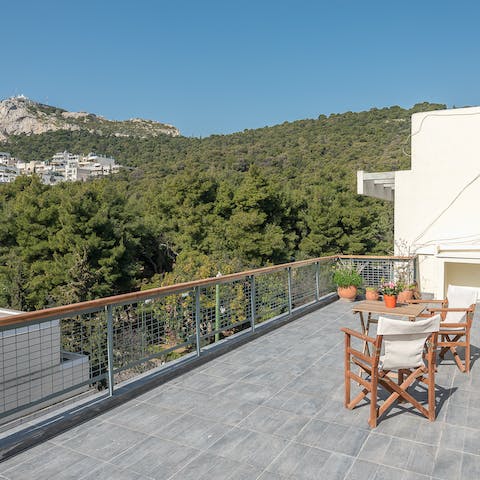 Soak up the early morning sun with a fresh juice on your balcony