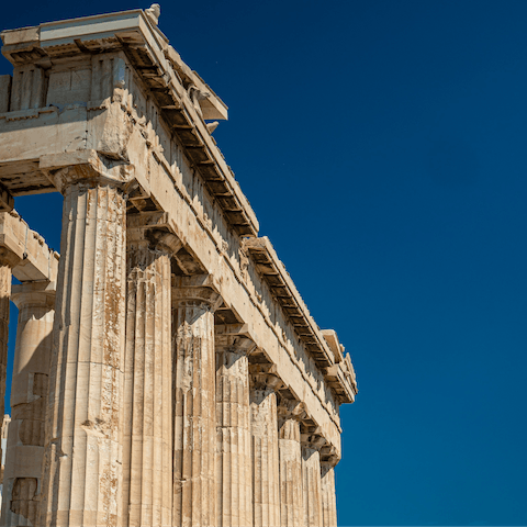 Take a tour around the ancient Acropolis, it's a short metro ride away