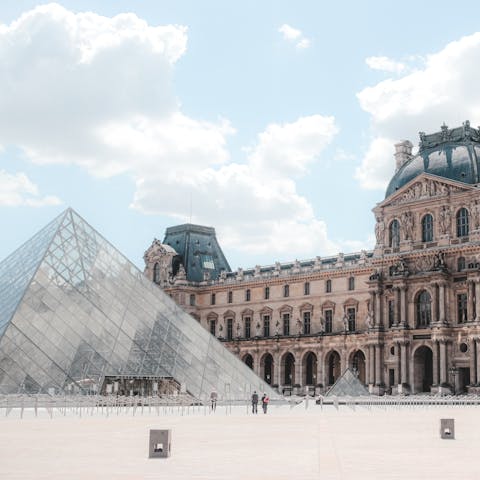 Visit the Louvre Museum with its array of iconic artworks – it’s within walking distance