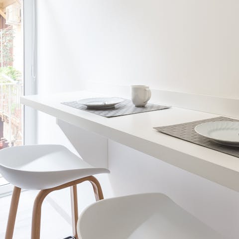 The breakfast bar
