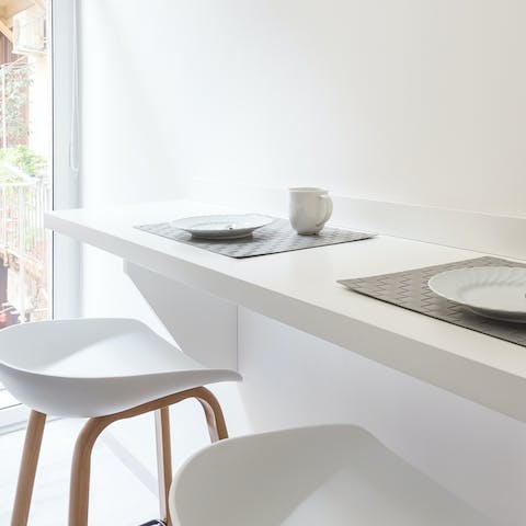 The breakfast bar