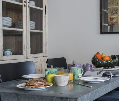 The industrial style steel table