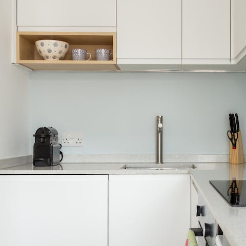 compact kitchen space