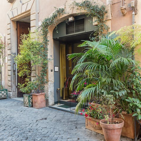 A beautiful cobbled street