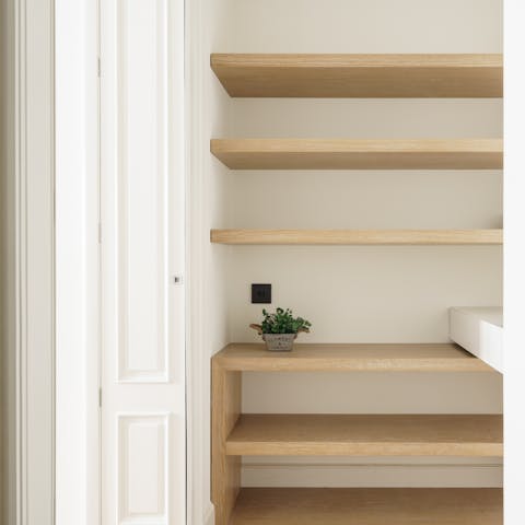 The walk-in closet