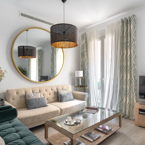 Kick back and relax in the stylish lounge after a day of sightseeing