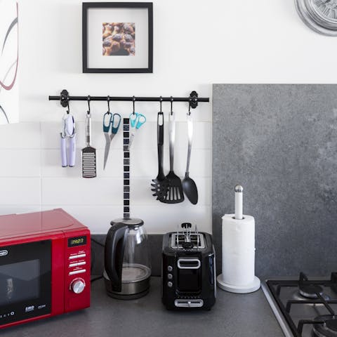 A well-equipped kitchen