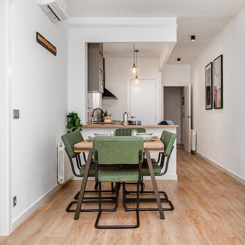 Gather together for a celebratory meal at home when you're not out sampling the local tapas bars