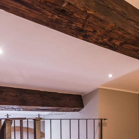 Exposed ceiling beams