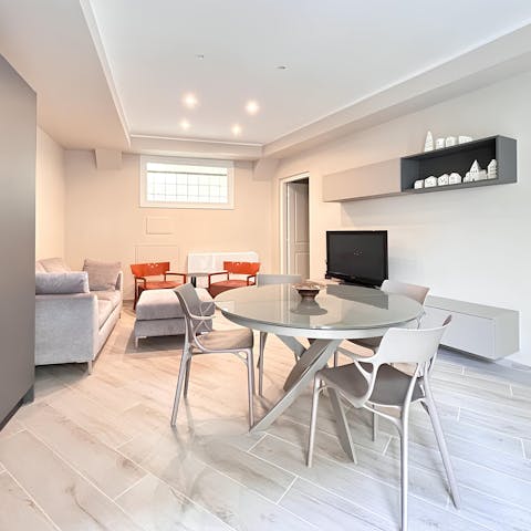 Relax and unwind at home after a day of exploring