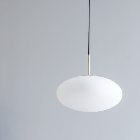 A minimalist pendant light