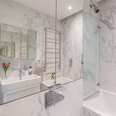 marble finish bathroom