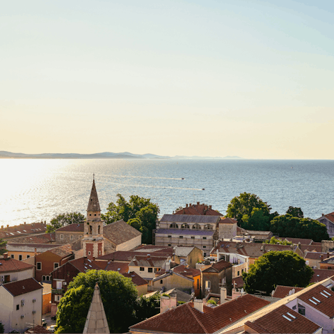 Explore the historic city of Zadar, a thirty-minute drive away