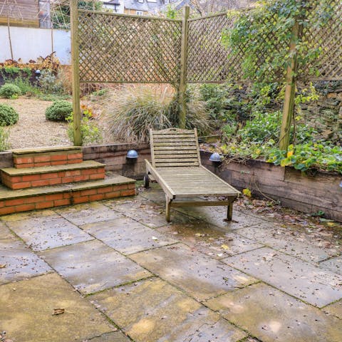 Enjoy your morning cuppa in the patio garden