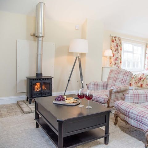 Get the fire roaring and settle down with a hot chocolate or glass of wine