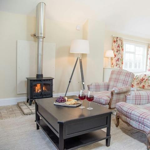 Get the fire roaring and settle down with a hot chocolate or glass of wine