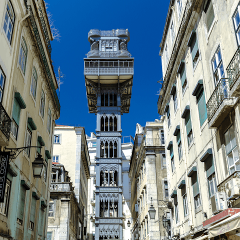 Have a ride on the Santa Justa Elevator nearby and enjoy the city vistas