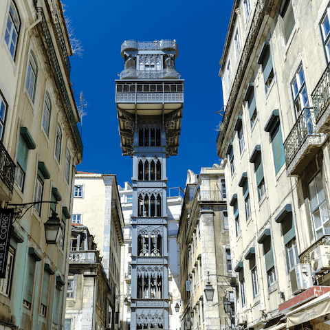 Have a ride on the Santa Justa Elevator nearby and enjoy the city vistas