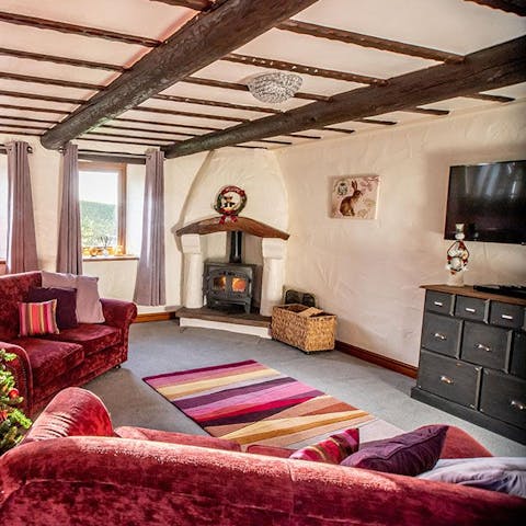 Curl up beside the fire and tuck into the welcome pack treats