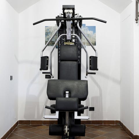 Stay in shape in the gym after all that delicious Italian food