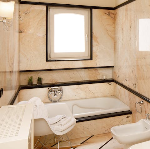 Get the bubbles on in the hydromassage bath