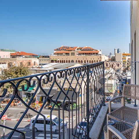 Enjoy the views from the balcony