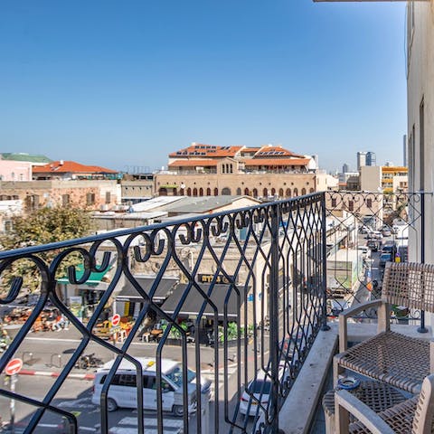 Enjoy the views from the balcony