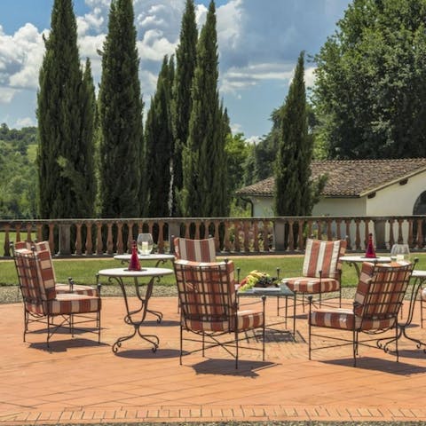 Sip Aperol Spritz on the terrace
