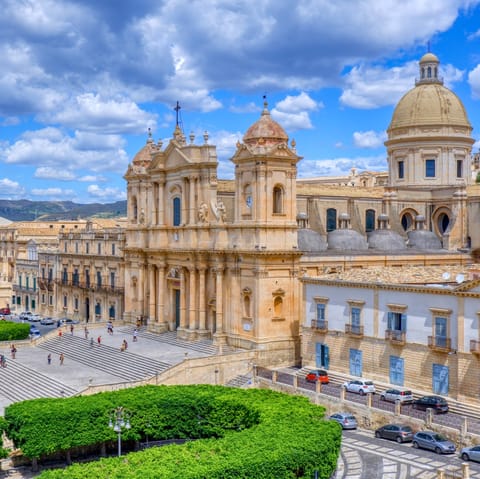 Explore beautiful baroque Noto – it's a short drive away