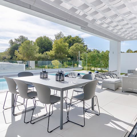 Dine alfresco on some delicious Spanish tapas at the alfresco dining area