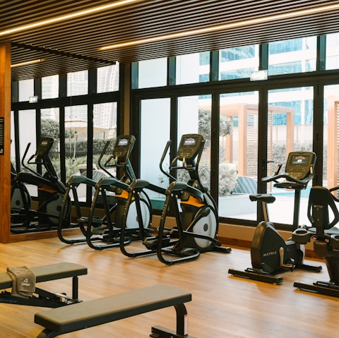 Work up a sweat in the on-site fitness centre