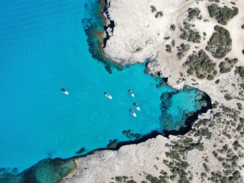 Kayak or boat to the dazzling Blue Lagoon just south of Protaras
