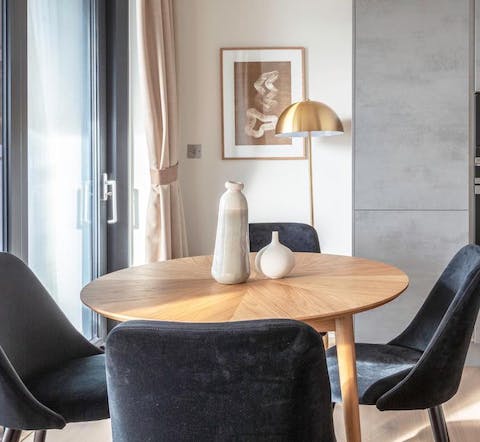 The contemporary dining table