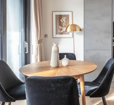 The contemporary dining table
