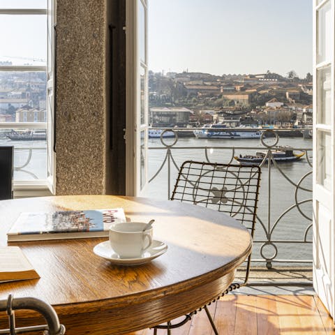 Soak in stunning river views over your morning breakfasts