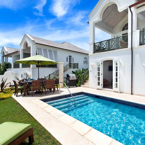 Float about without a care in the world in the villa's plunge pool