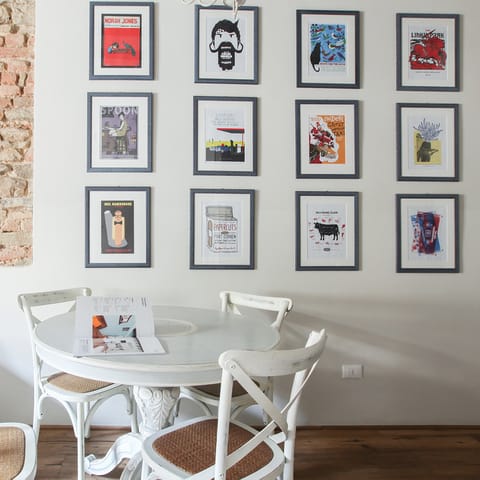 This wall of artsy prints