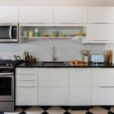 A sleek and fully equipped kitchen