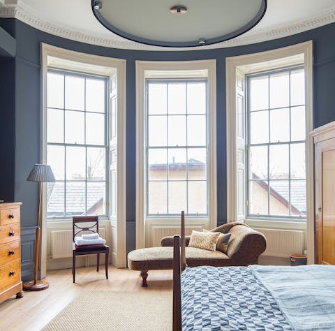 Beautiful windows in the master bedroom