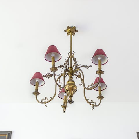 This antique chandelier