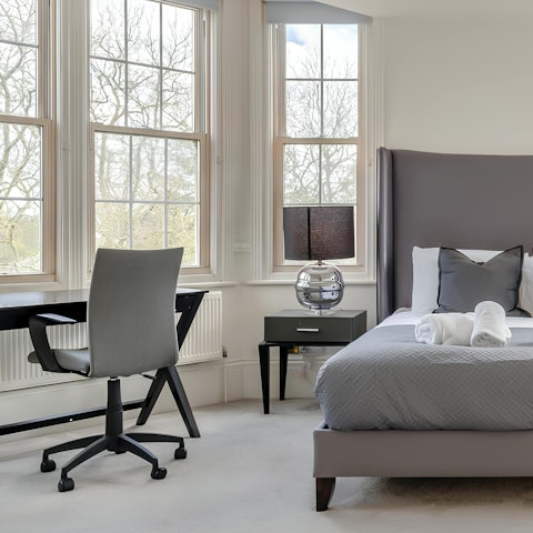 Get some work done at the desks in the bedrooms
