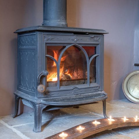 Get a fire crackling in the wood-burner – your host provides the logs