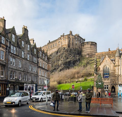 Enjoy the views of Edinburgh Castle from the windows – it's just a five-minute walk away