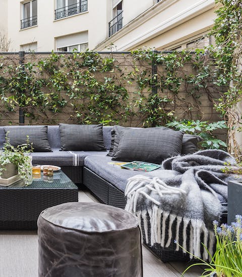 Start mornings off with coffee on your heated outdoor terrace
