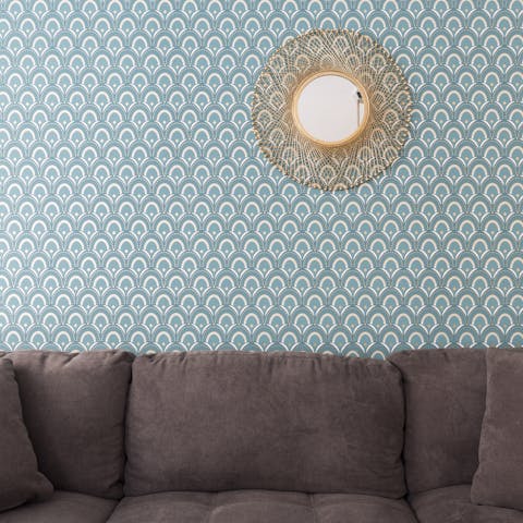Art Deco-inspired wallpaper