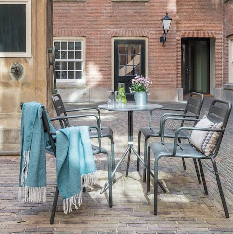 Relax in the peaceful courtyard