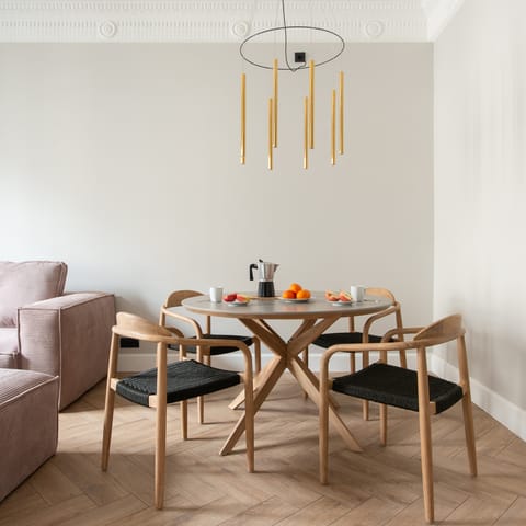 The chic dining area