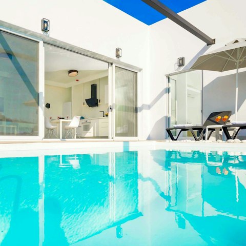 Cool off from the summer sun in the private pool